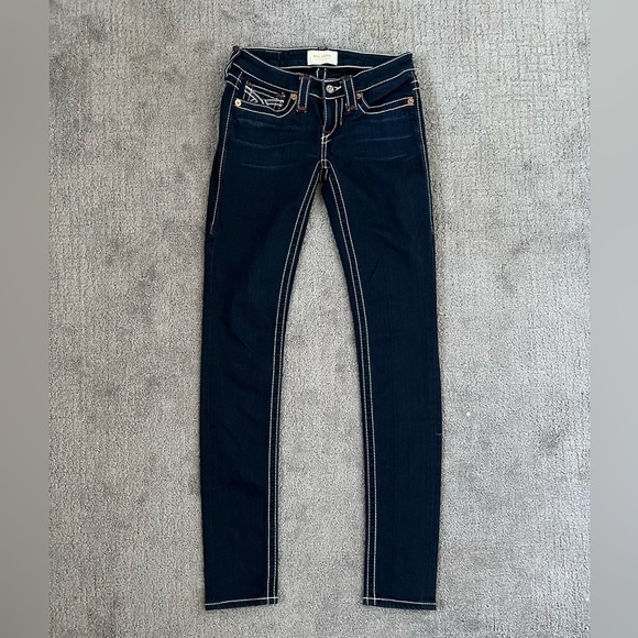 Big Star Jenae Skinny Embroidered Pockets Blue Jeans - Picture 1 of 5